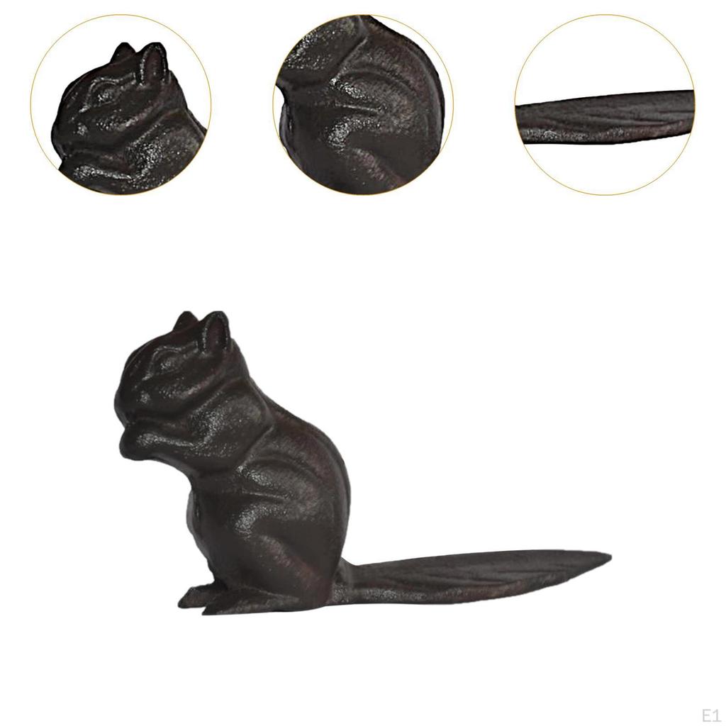 Чугунный дверной стопор Статуэтка белки Дверной упор Клин для ворот Прочный Офисное украшение Сверхпрочный