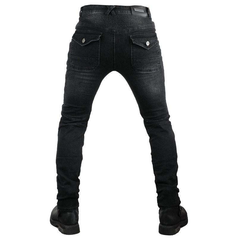 Mens Motorcycle Riding Pants With Built-in Protective Padding Stretch Cotton All-Season Outdoor Motorbike Trousers