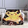 This 3D Pokémon Pikachu flannel blanket is soft and warm, suitable for bedrooms, living rooms, beds, travel, camping, and picnic