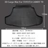 Wellvie Classy 3D Luggage Mat for Toyota Camry 70 Series 2017 Custom Trunk Luggage Trunk 3D Molded Scratch Weather Abrasion Stain Deodorizing (AXVH70,