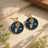New Long Tassel Earrings, Rhinestone Butterfly Flower Pearl Stud Earrings, S925 Silver Post Slimming Dangle Earrings for Women