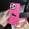 Конь INS Ручной ремешок на запястье Минимализм Чехол для iPhone 13 11 12 Pro Max Чехлы iPhone 15 17 14 16 Plus XR С ремешком Конь Funda