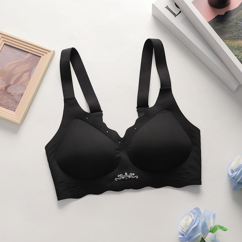 Ultra-thin Jelly Strip Women's Bra with Small Breasts Breathable Push-up and No-wire Bra for Small Breasts