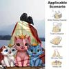 1pc. Cute Cartoon Cat Family Design Blanket, Soft Throw for Home Decor, Gift Idea, Living Room, Travel, Camping, Car Blankets, Beach, Office Naps, Sui