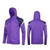Mens Hooded Windproof Rain Jacket Long Sleeve Cycling Training Outerwear 70D Nylon Woven Sport Coat