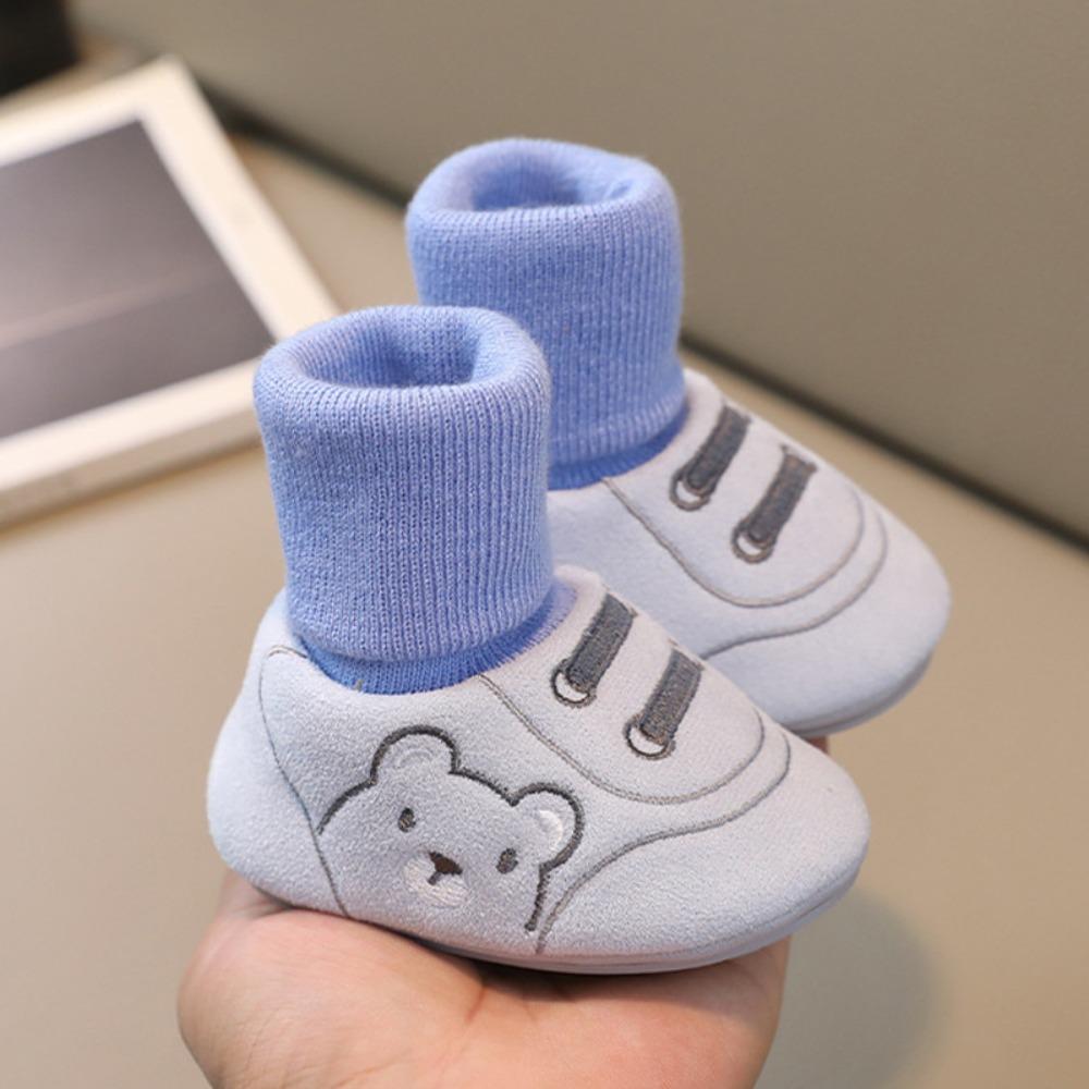 Мультяшный дизайн Детские носки-пинетки Мягкая резиновая подошва Обувь для младенцев Обувь для первых шагов Практика ходьбы