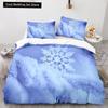 3D Пододеяльник Снежинка Король Королева Романтический Фиолетовый Снежный Пейзаж Комплект Постельного Белья для Детей Подростков Взрослых Рождество Мягкий Чехол для Одеяла