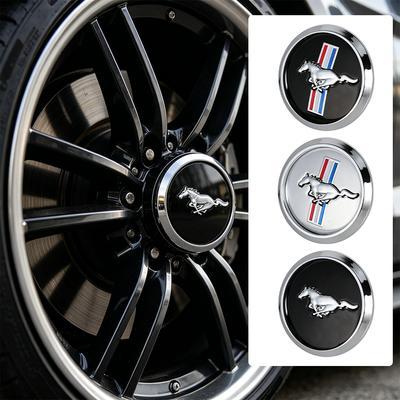 4Pcs 68mm For S7 Mustang Focus 2 Fiesta Mondeo Kuga Ranger Shelby Car Styling Wheel Center Hub Caps Badge Hubcaps Valve Cap S7