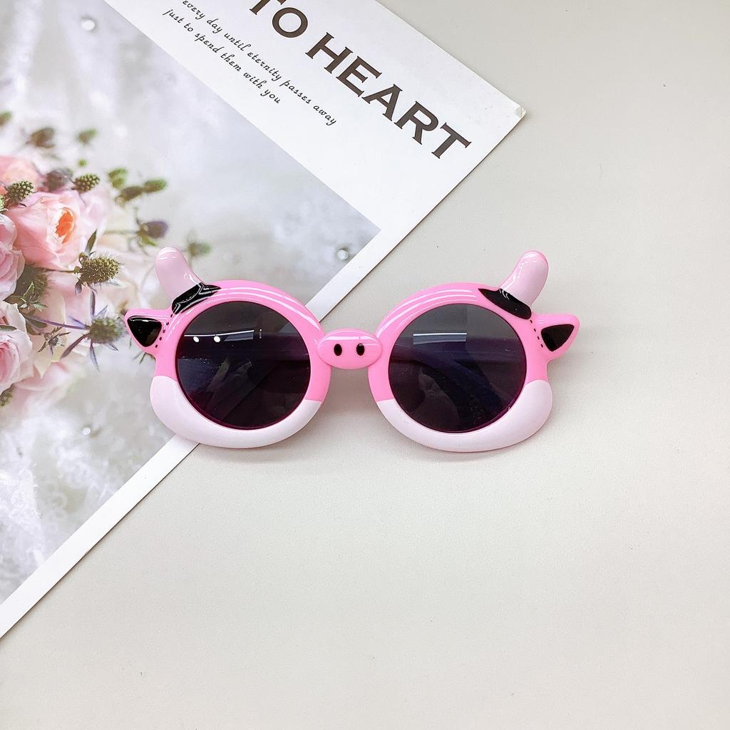 Модные детские солнцезащитные очки Calf Cute, солнцезащитные очки с защитой от солнца и ультрафиолета, вогнутые очки для девочек и мальчиков