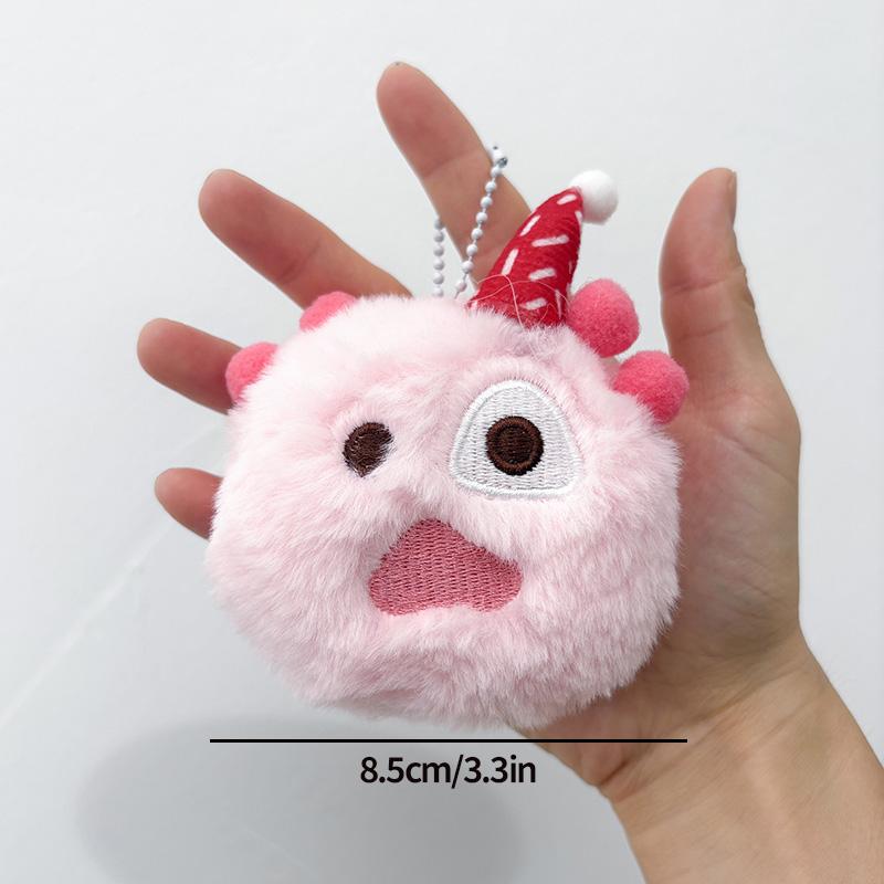Plush Doll Keychain Cute Green Ball Little Monster Martin Keyring Photocard Holder SEONGHYEON JAMES Fans Gift