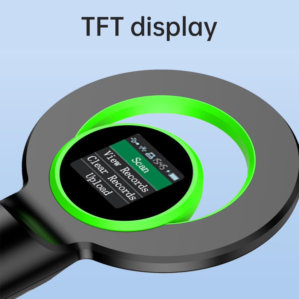 Animal Microchip Pet Tag Scanner ID Reader RFID Animal Labels Handheld Reader BT USB 2.4G Connect with 240pcs Informations Storage Function OLED Scre