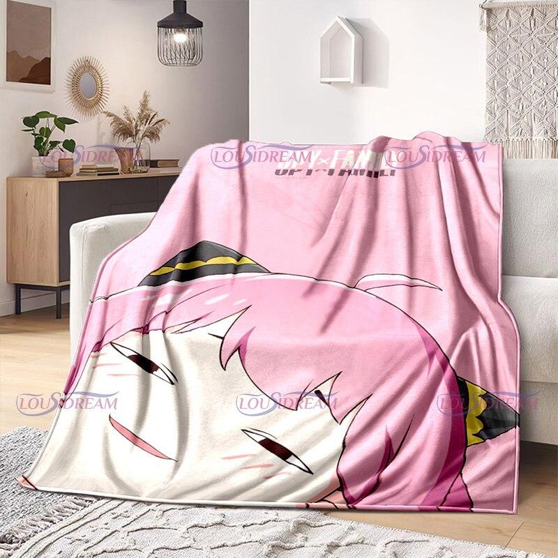 Аниме SPY×FAMILY модное фланелевое фланелевое одеяло для девочек Аня Kawaii Waku подарок для детей и взрослых диван домашний Bedspesd