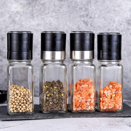 3 шт., бутылка для приправ, регулируемые банки для специй грубого и тонкого помола, ручная мельница для приправ для домашней кухни