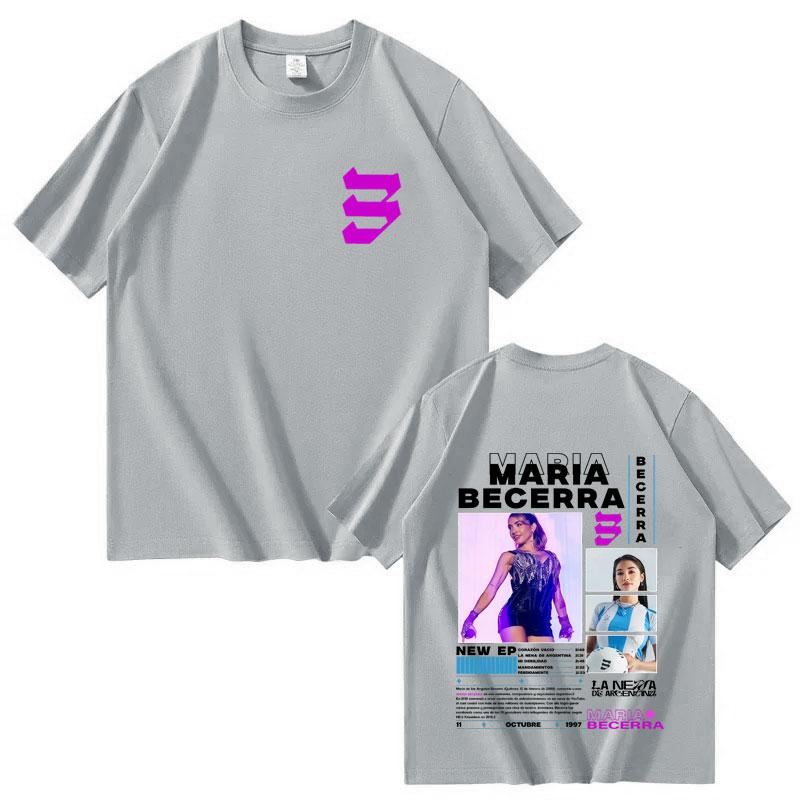 Fashion Singer Maria Becerra La Nenas Album Highquality Unisex and Women 2025 Summer Pure Cotton 100 Printed Loose Tshirt