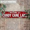 Винтажная металлическая табличка Candy Cane Lane Ретро Рождественский Декор Стены