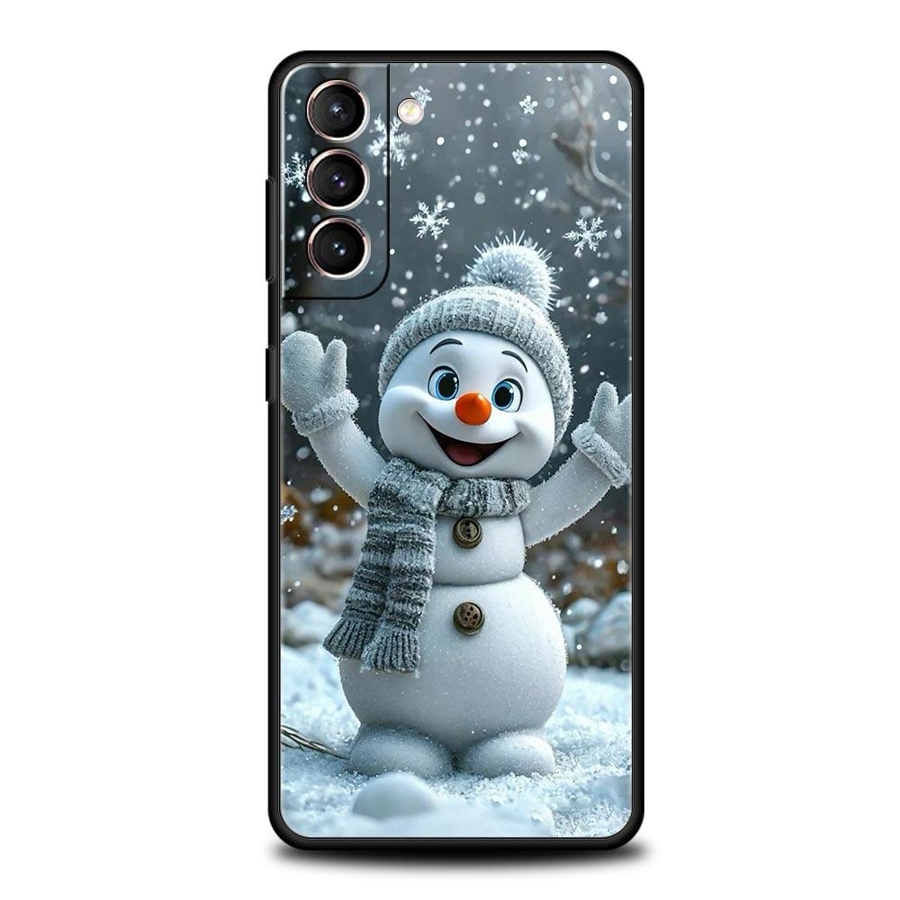 Рождественский чехол-снеговик для Samsung Galaxy S26 S25 S24 S23 S22 S20 S21 FE Ultra S25 Edge Plus 5G Мягкий ТПУ чехол Fundas Сумки