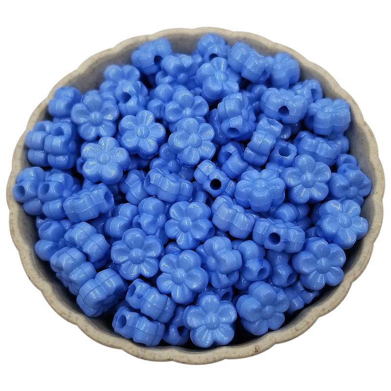 100 шт. 9 мм акриловые свободные бусины сплошной цвет DIY ювелирные аксессуары форма цветка ярких цветов ожерелье браслет кулон