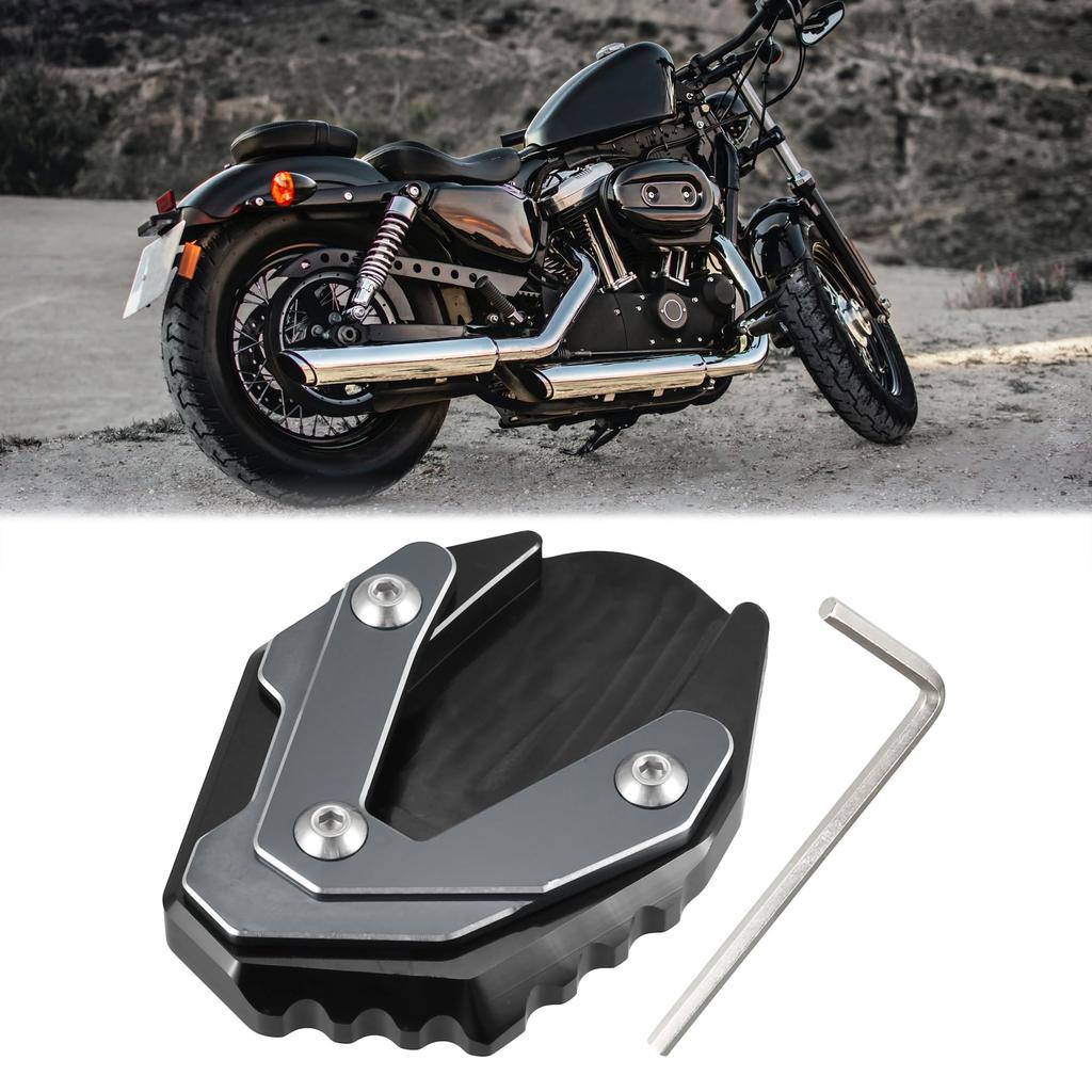 X AUTOHAUX Расширительная пластина боковой подножки мотоцикла, опорная пластина боковой подножки, цвет Черный Титан, для Suzuki Gixxer 250 SF 2018-2023