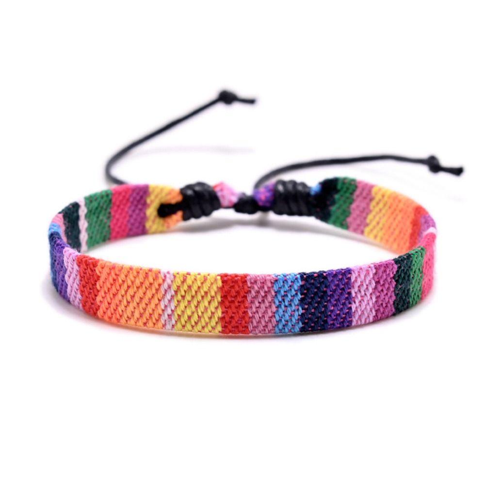 Multicolor Fabric Art Bracelet Ethnic Style Braid Bracelets Fashion Weave Bracelets  Unisex