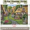 2D plane, 1 magical fairy tale cottage village, suitable for birthday parties and housewarming gifts