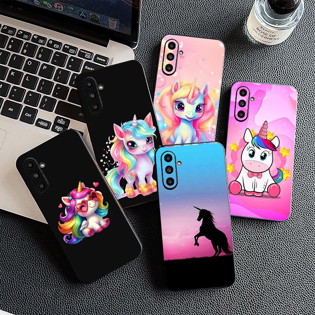 Phone Cover for Apple iPhone 13 12 Mini XS 11 Pro Max 7 8 Plus XR SE 2022 2020 SE3 Case Rainbow Unicorn Anime Cartoon Horse