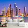 3D Wall Mural Beautiful City Wallpaper Night Landscape Photo Mural Living Room Restaurant Cafe Decor 3D Fresco