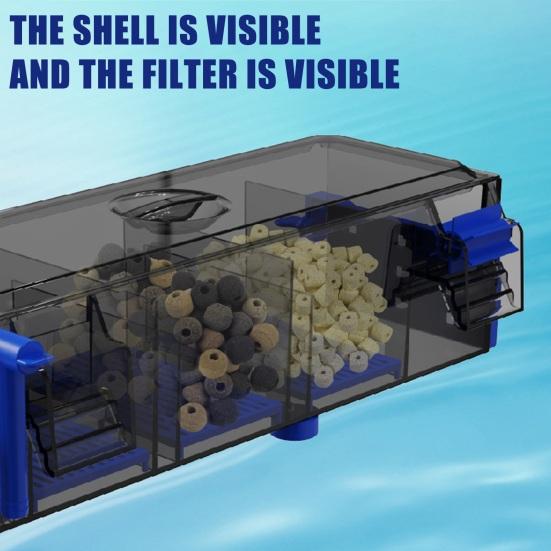 Фильтр для аквариума Многослойный фильтр для аквариума с водопадом, оксигенацией, бесшумная работа, фильтрация