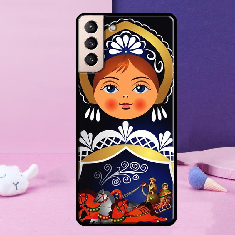Russian Nesting Doll Phone Case For Samsung Galaxy S24 Ultra S25 Ultra S9 S10 S20 S21 S22 Plus S23 S24 FE Cover