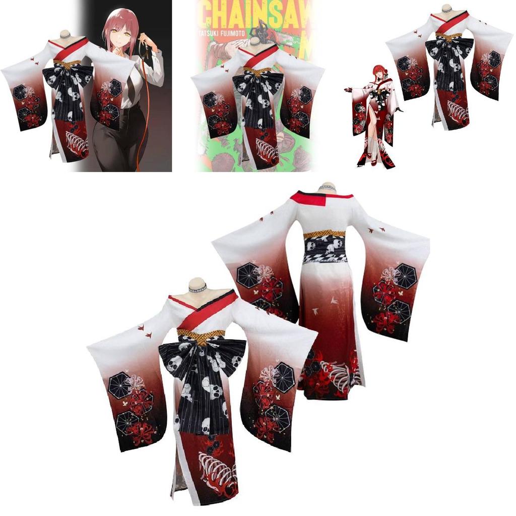Очаровательный костюм для косплея Макимы Пауэр в традиционном японском стиле, мягкий и удобный