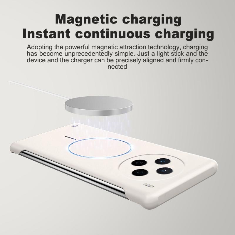 Ультратонкий матовый безрамочный чехол из ПК для Magsafe Vivo X200 Pro Mini X200S X100S X100 Ultra Pro Магнитный противоударный чехол