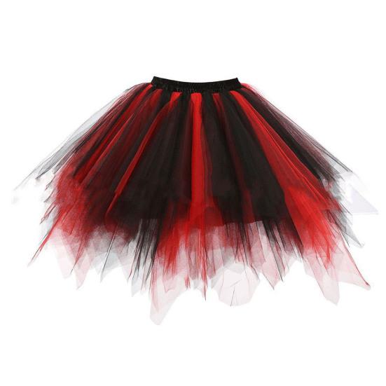 Женская юбка-пачка трапециевидной формы, с большим распашным краем, однотонная, многослойная, ярких цветов, с высокой эластичной резинкой на талии, пышная газовая короткая юбка для танцев