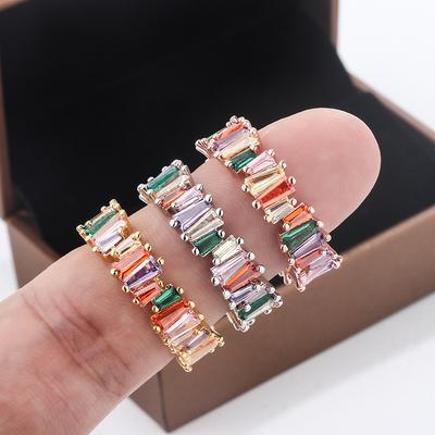 Серебряное кольцо с цирконием, цветное, полный бриллиант, женское кольцо с драгоценным камнем, ювелирные изделия