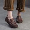Fashion GKTINOO 2025 Spring/Summer New Hollow-out Breathable Flats Genuine Leather Comfortable Loafers Retro Versatile Women's Shoes