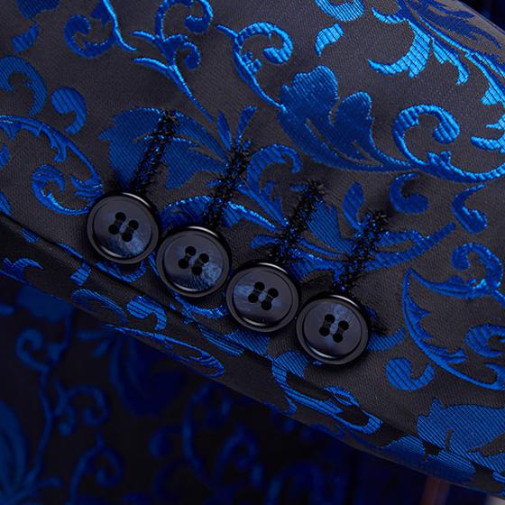 Мужские пиджаки жаккардовый костюм многоцветный тонкий выпускной свадебный сценический костюм