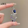 Sparkling Brooch Pin Faux Crystal Peacock for Women, Bling Rhinestone Coat Decoration Lapel Pin, Dainty Clothing Jewelry Wedding Party Prom