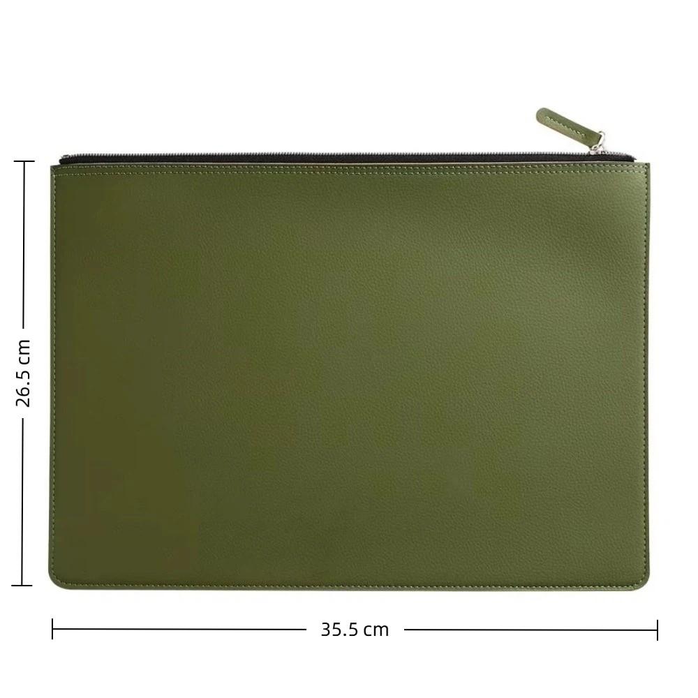 A4 Business Briefcase with Zipper Document Bag 2025 Tablet Bag Professional Use