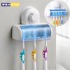 Bathroom Accessories Toothbrush Holder Wall Mount Toothbrush Rack Stand Hooks Suction Cup Tooth Brush Holder Household Tool