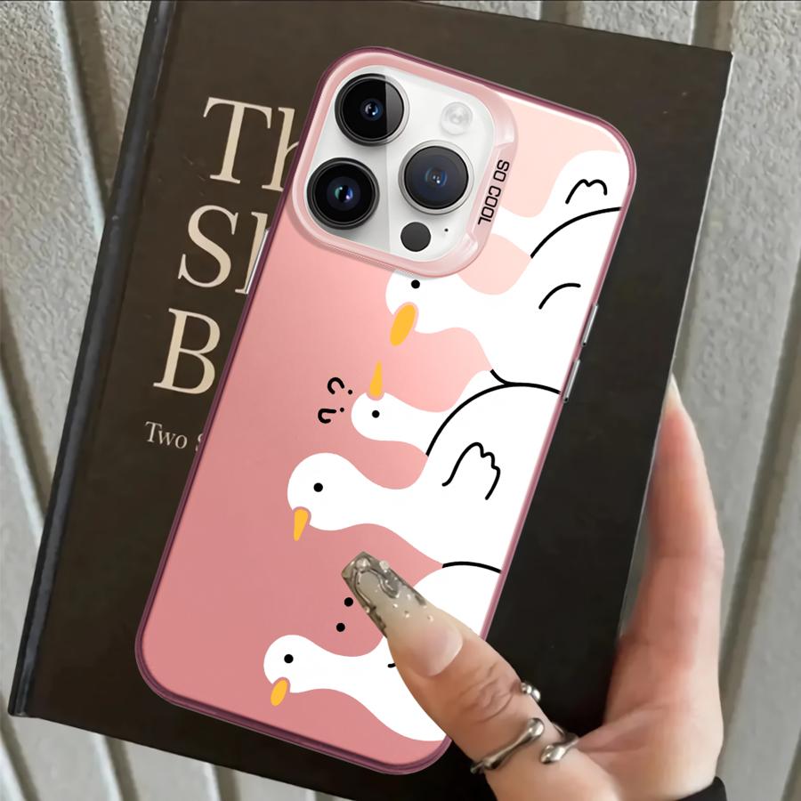 Чехол для iPhone 17 Pro Max XS 15 Plus 13 Pro 16 12 Air 14 11 XR Задняя крышка телефона Милая утка