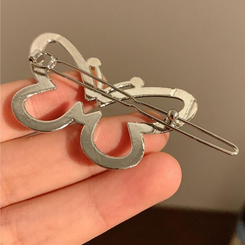 Y2K Vintage Metal Hollow Butterfly Hair Clip Sweet Versatile Bangs Clip Fashion Hairpin for Women Girls Hair Accessories
