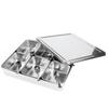 6‑Grid Stainless Steel Seasoning Box Jar Storage Container Set with Spoons Kitchen Utensils