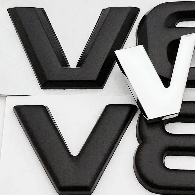 3D Металлическая эмблема V6 V8, эмблема двигателя автомобиля, наклейки, декоративные наклейки для Toyota BMW Benz Honda Mazda, автоаксессуары