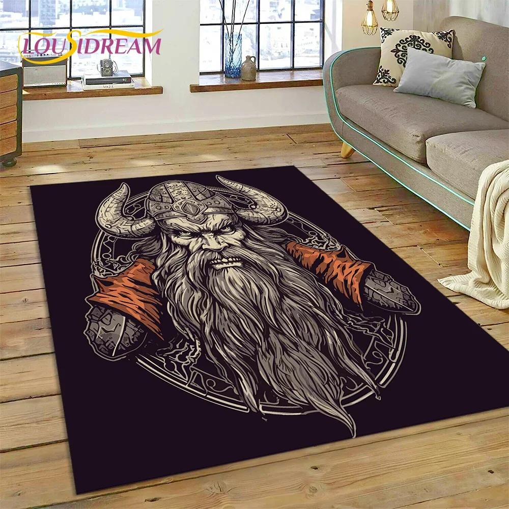 Nordic Viking Odin Valhalla Valknut Carpet Rug для спальни, гостиной, домашнего дивана, украшения, детский игровой большой декоративный напольный коврик