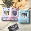 Letter Print 3 Inch Kpop Binder Round Hollow Photocard Holder Show Up Now Ins Photo Album Idol Cards Collect Book 40 Pocket
