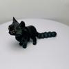 Big Eyes 3D Printed Cat Model Plastic Material 3D Printed Cat Figure Articulated Cats  Living Room