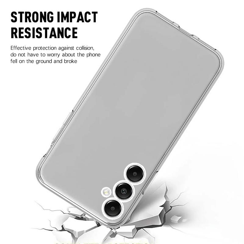 Двусторонний чехол на 360 градусов для Samsung Galaxy S24 S23 Ultra Plus FE A05 A05S A15 A25 A35 A55 A04 A04S A14 A24 A34 A54 5G 4G, прозрачный мягкий чехол