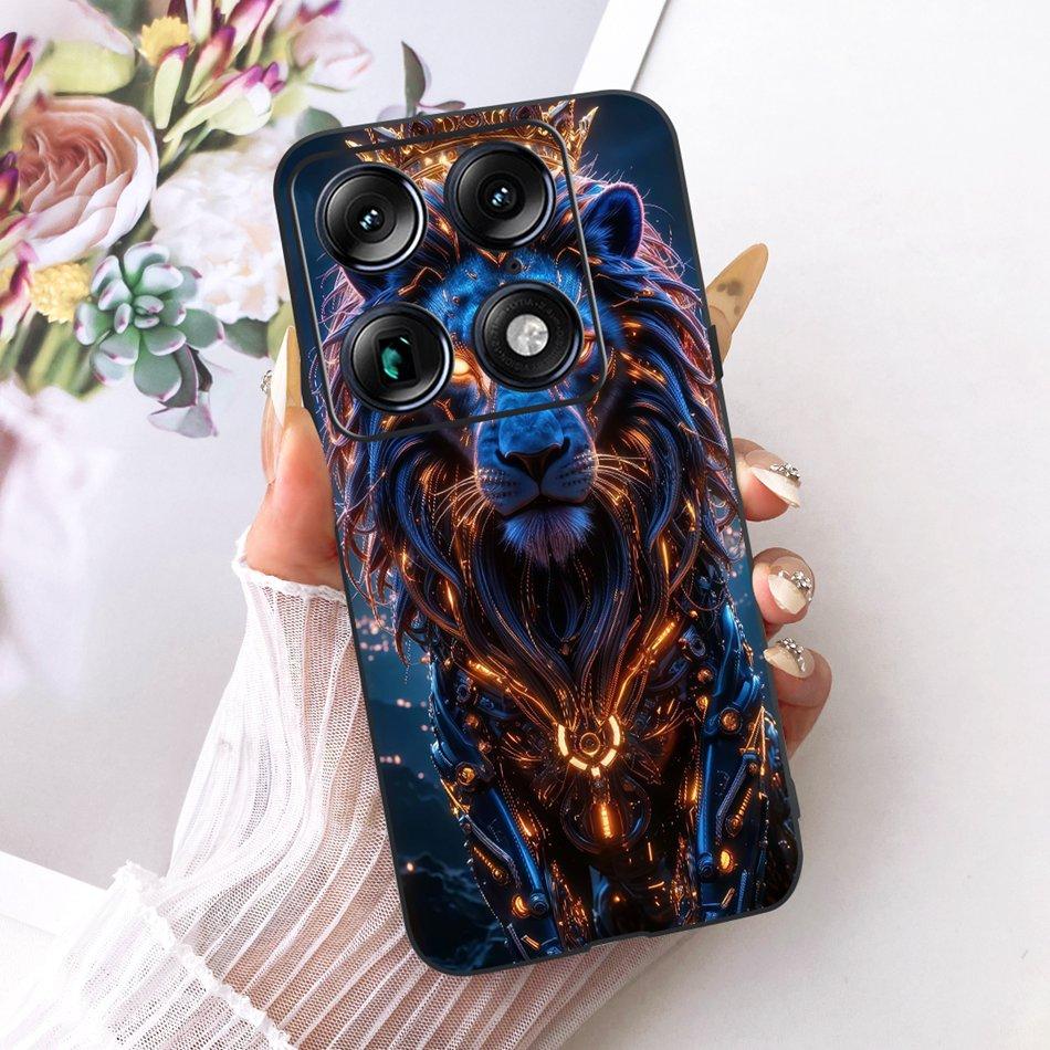 For Motorola Signature Cool Dragon Tiger Pattern Phone Case For Motorola Signature XT2603-2 Black Silicone Soft Covers Bumpers