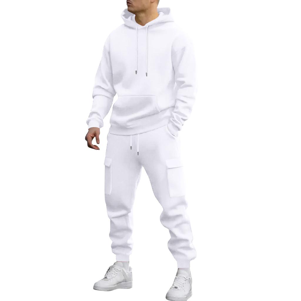 Men's Sweatshirt Suit Men's Solid Color Casual Sports Suit Sweatshirt Suit