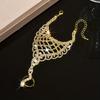 Versatile Rhinestone Hand Chain Fashion Finger Chain Ring Bracelet  for Weddings