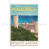 Vintage Travel Poster Mallorca Bellver Castle Palma Mosquitodesign Metal Signs Party Wall Pub Designer Wall Cave Tin Sign Poster