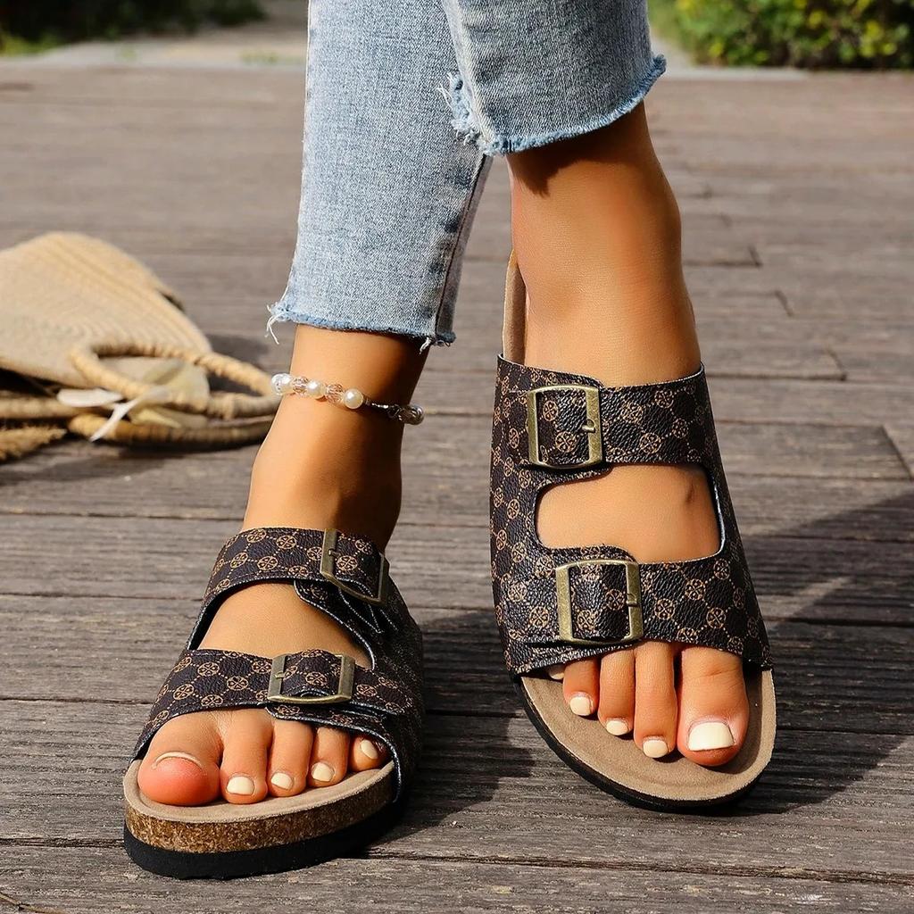 Fashion Women's Fashion Slippers Waterproof Non-Slip Thick Sole Wear-Resistant Thick Sole Wear-Resistant Soft Sole Comfortable Sandals